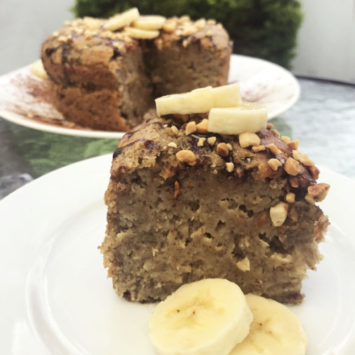 Torta vegana de banano y chocolate