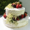 Pastel de boda vegano de vainilla y frutos rojos - Naked cake